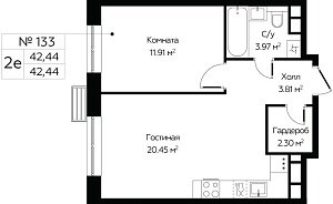 Квартира  69959 этажа 10 секции 2 дома 358
