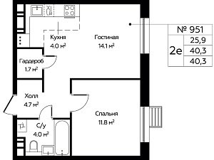 Планировка  73211 этажа 3 секции 7 дома 313