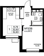 Квартира  77381 этажа 22 секции 2 дома 301
