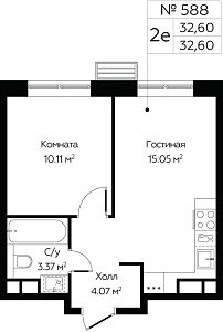 Квартира  70411 этажа 12 секции 3 дома 358