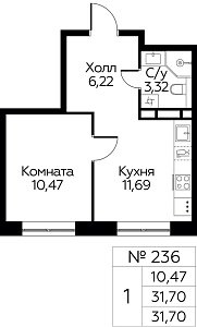 Квартира 79508 этажа 8 секции 2 дома 324