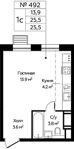 Квартира  72752 этажа 18 секции 3 дома 313