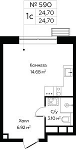 Квартира  70413 этажа 12 секции 3 дома 358