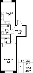 Квартира  64120 этажа 12 секции 2 дома 344