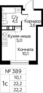 Квартира  65645 этажа 7 секции 7 дома 347