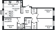 Квартира  63656 этажа 12 секции 10 дома 317
