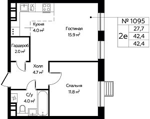 Квартира  73355 этажа 3 секции 8 дома 313