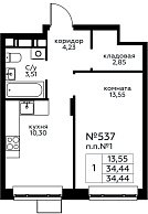 Квартира  77380 этажа 22 секции 2 дома 301