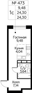Квартира 78755 этажа 19 секции 3 дома 311