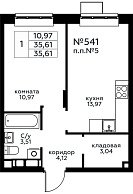 Квартира  77384 этажа 22 секции 2 дома 301