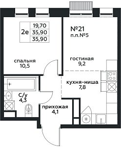 Квартира  75624 этажа 4 секции 1 дома 332