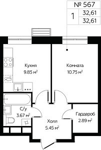 Квартира  70390 этажа 11 секции 3 дома 358