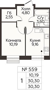 Квартира  66318 этажа 20 секции 4 дома 352
